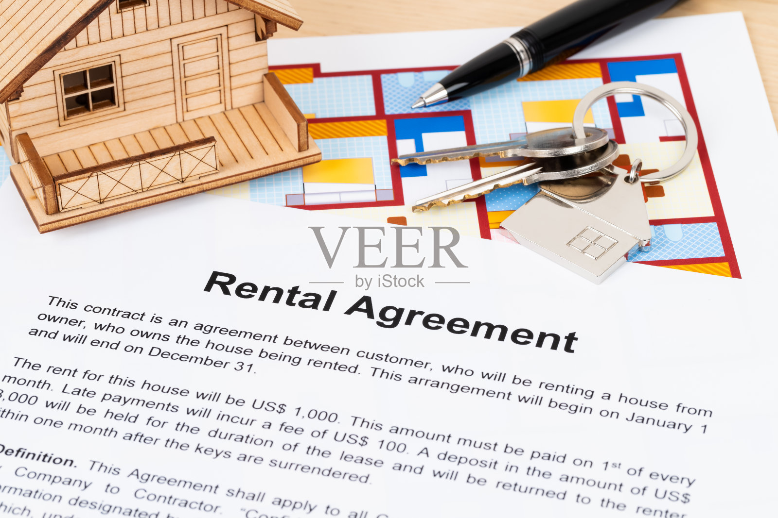 租赁合同文书工作;文档模型照片摄影图片