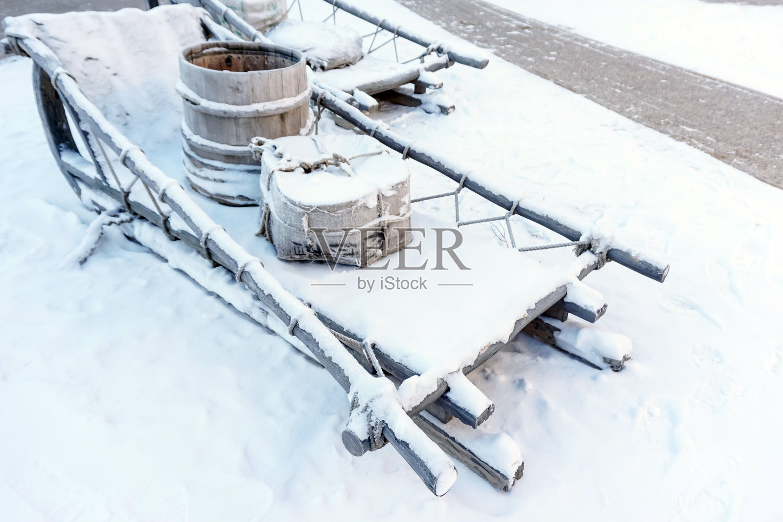 冬季俄罗斯雪橇照片摄影图片