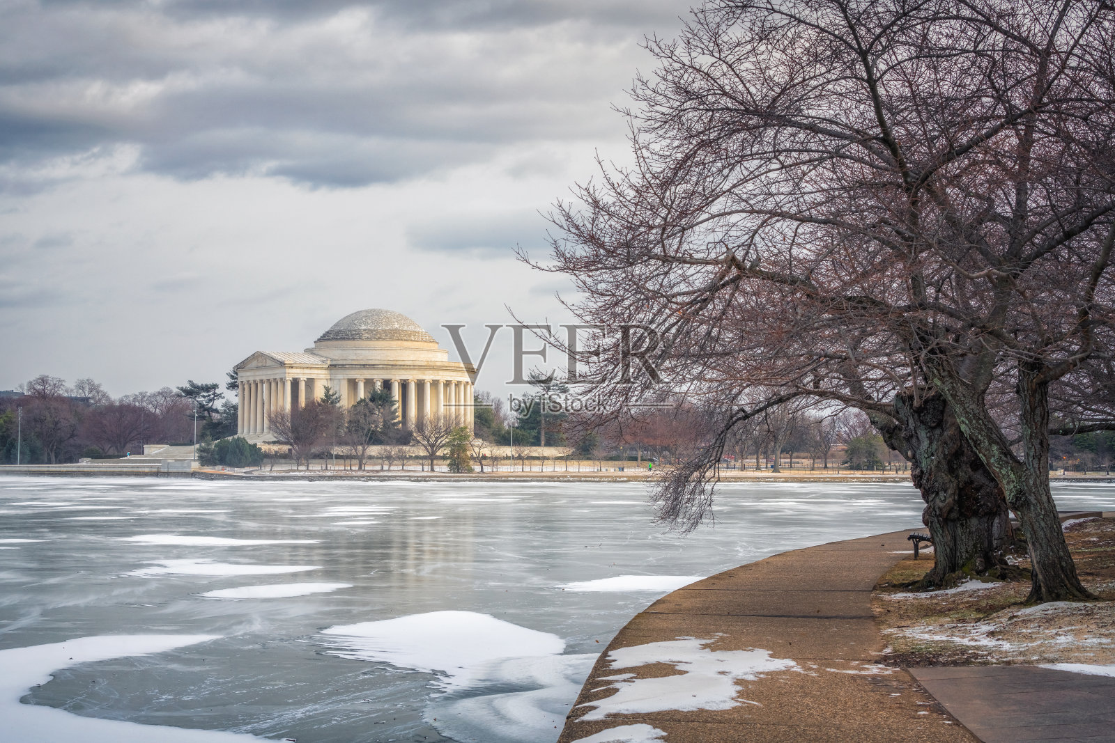 冬天的杰斐逊纪念堂照片摄影图片