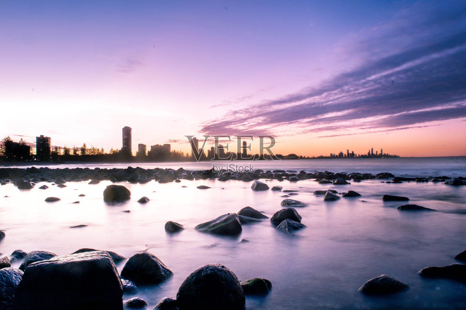 黄金海岸夕阳照片摄影图片