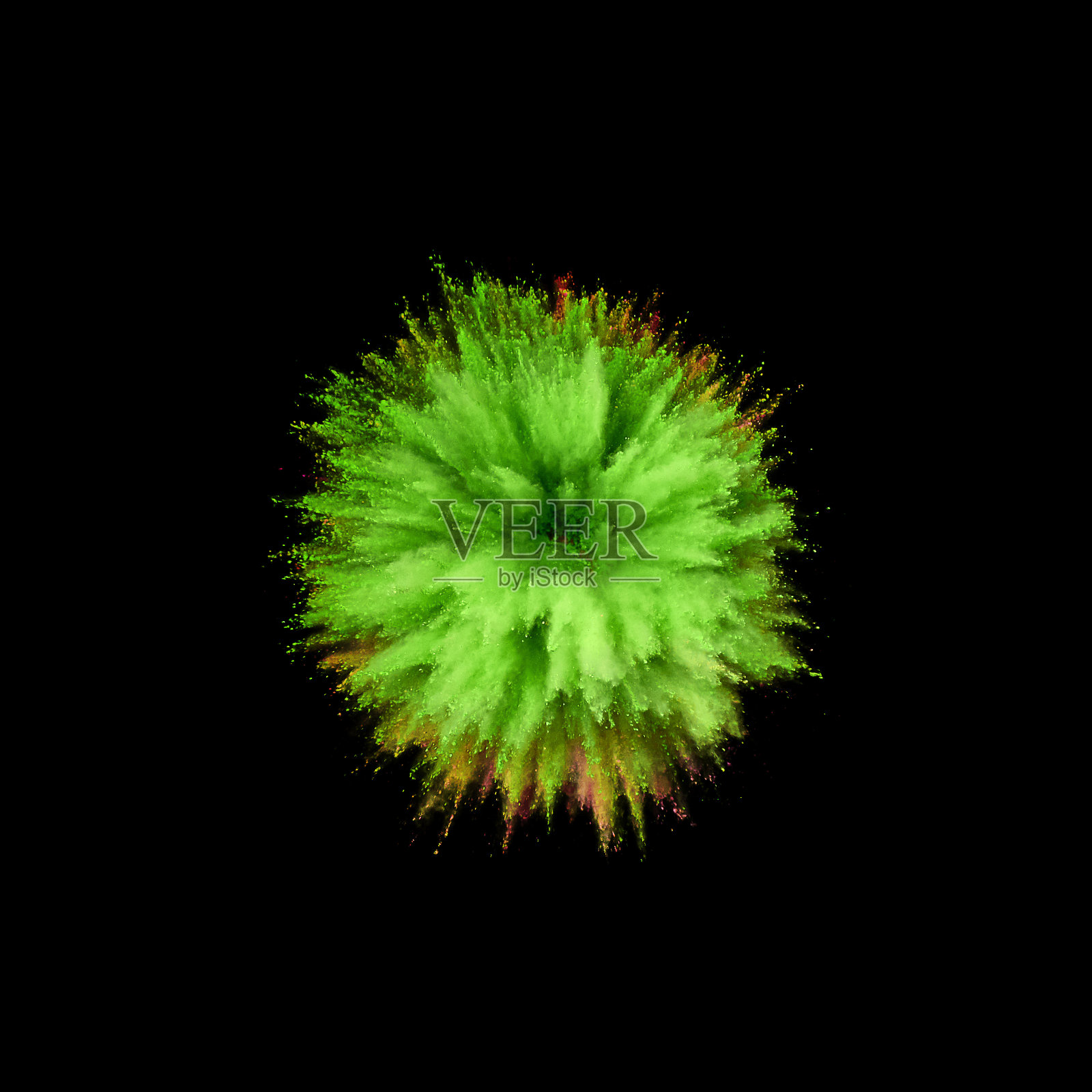 彩色粉末爆炸。抽象特写灰尘的背景。色彩斑斓的爆炸。油漆胡里节照片摄影图片