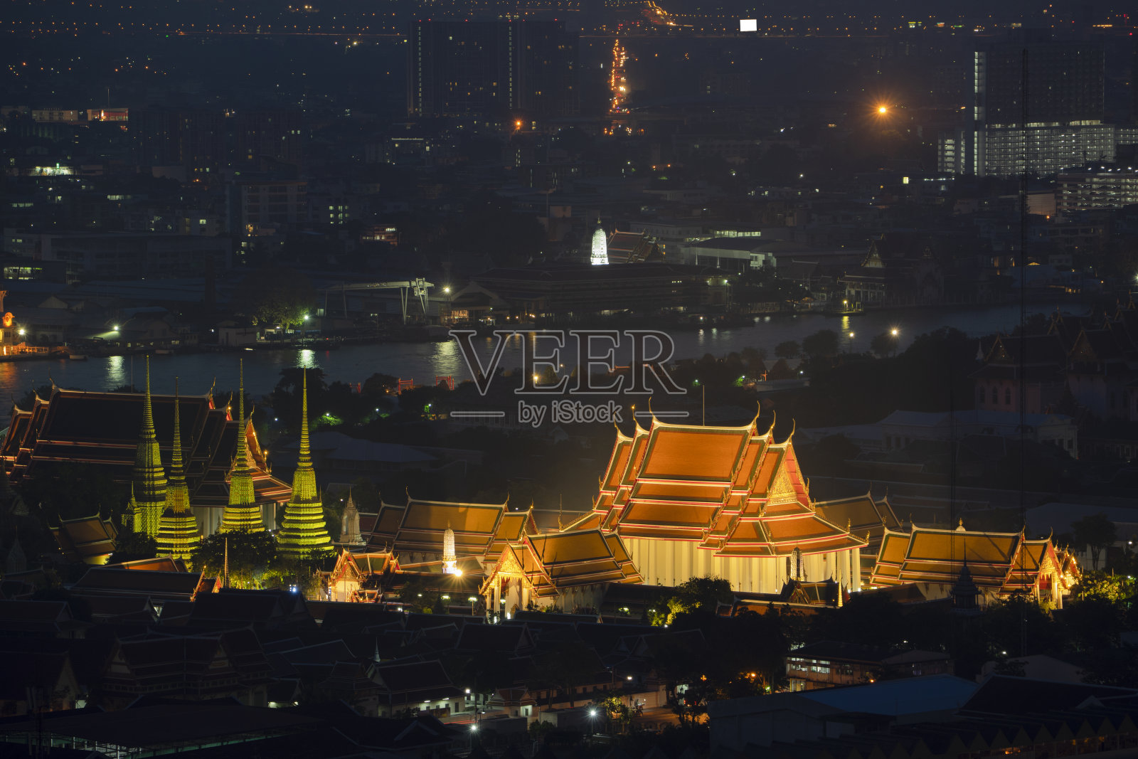 泰国曼谷的卧佛寺或卧佛寺。照片摄影图片