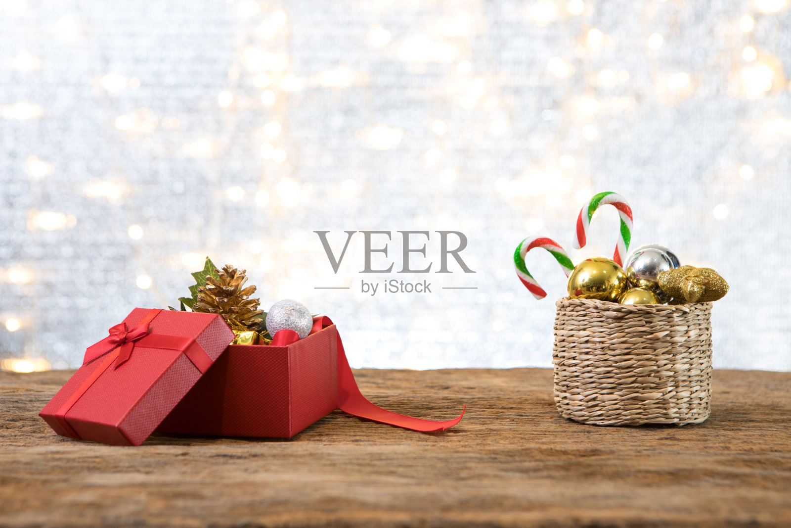 圣诞新年以礼物礼物松树为背景庆祝快乐的时刻照片摄影图片