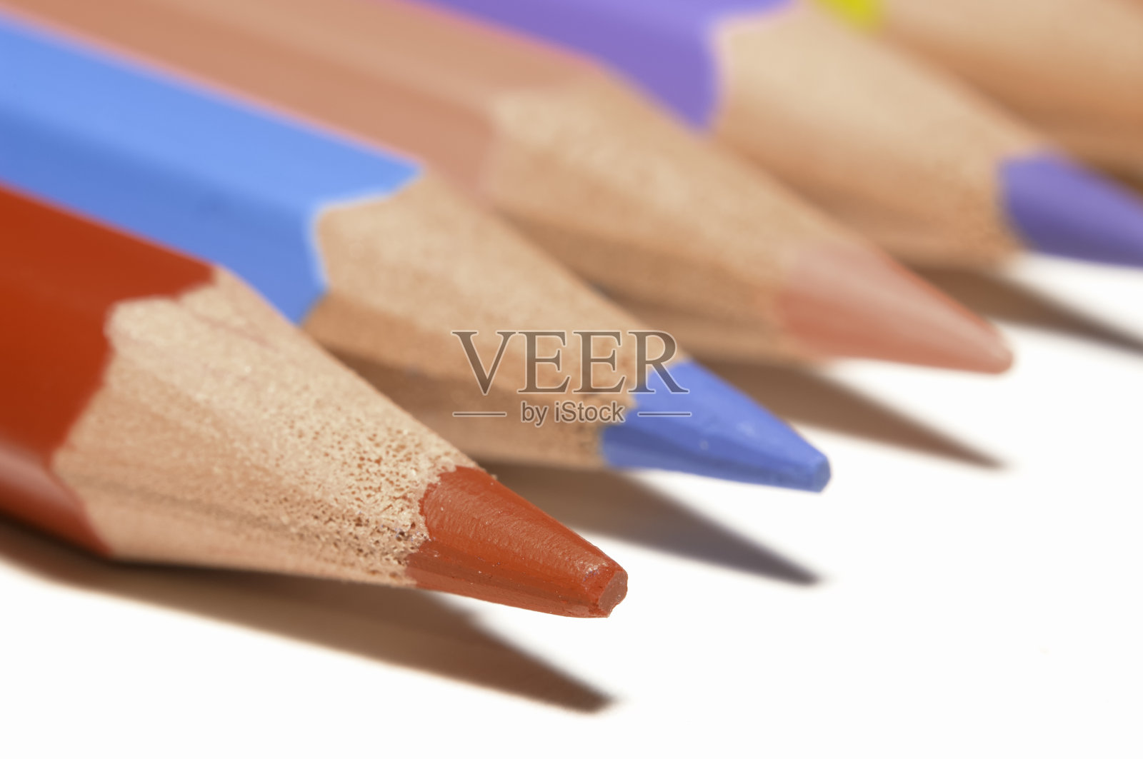 彩色铅笔-微距拍摄照片摄影图片