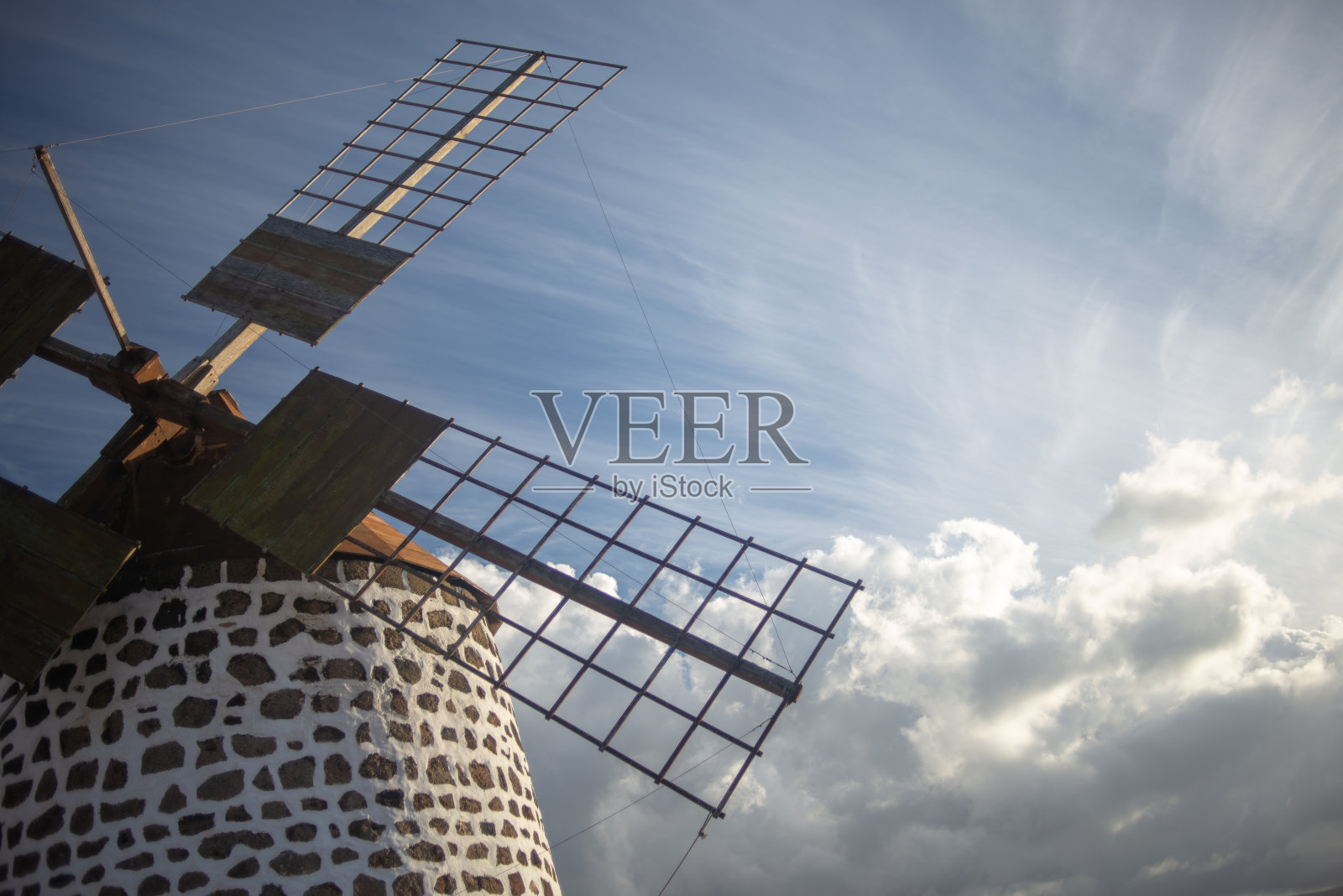 富尔特文图拉的特色风车照片摄影图片