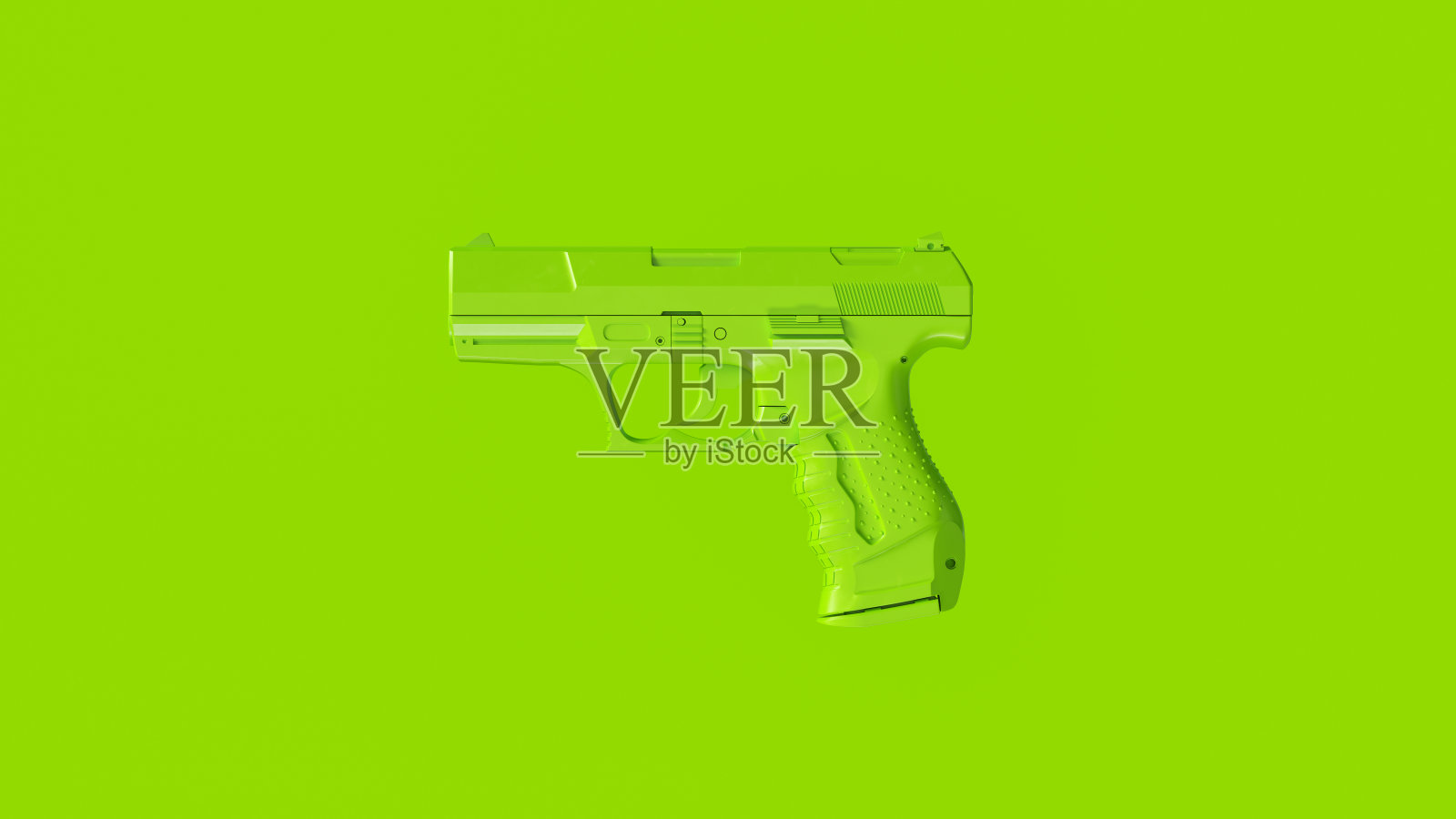 石灰绿色粉红现代手枪照片摄影图片