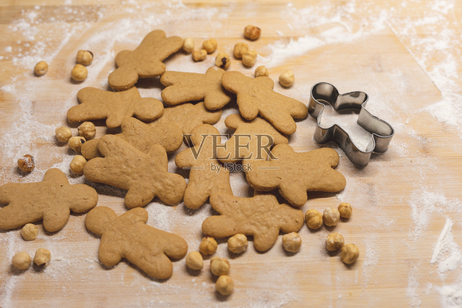 自制的榛子饼干照片摄影图片