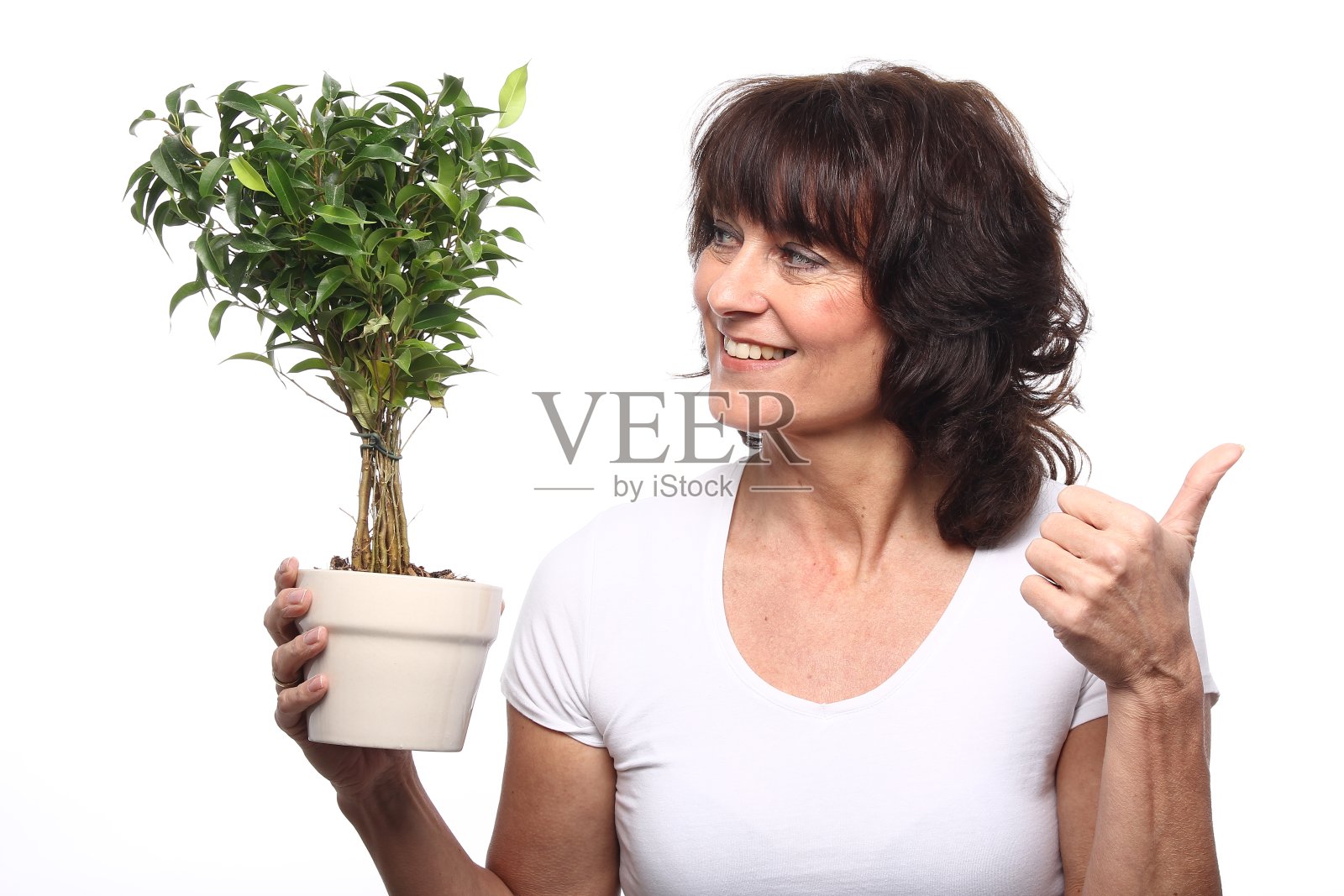 美丽的白人成熟女人照片摄影图片