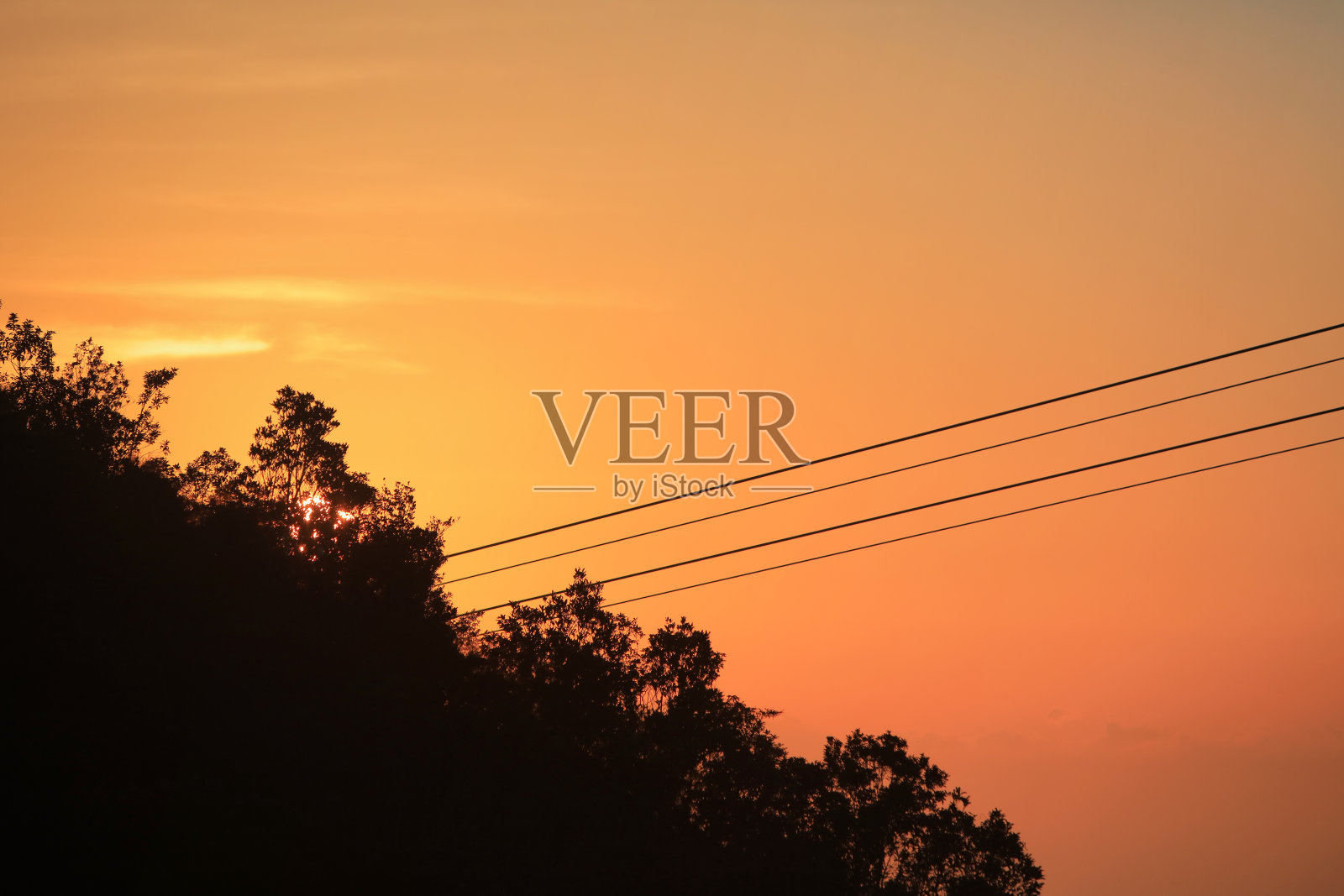 昂坪360缆车日落美景照片摄影图片