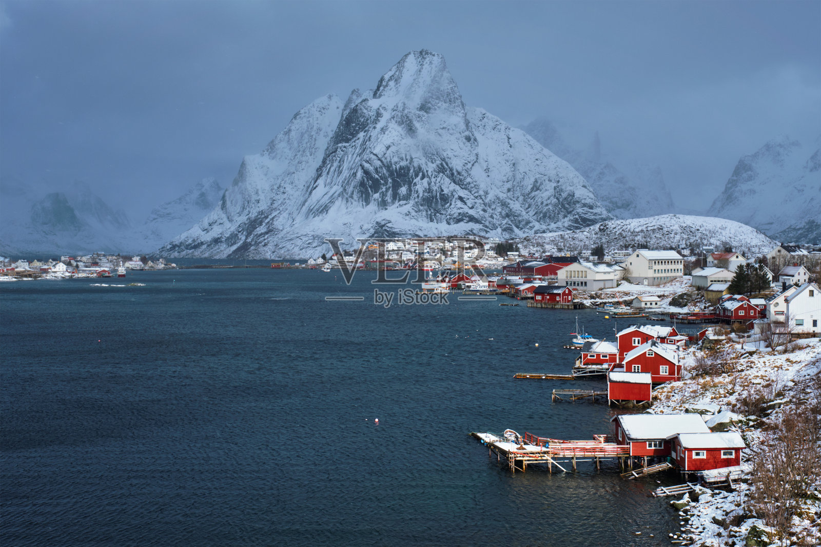 勒内渔村，挪威照片摄影图片