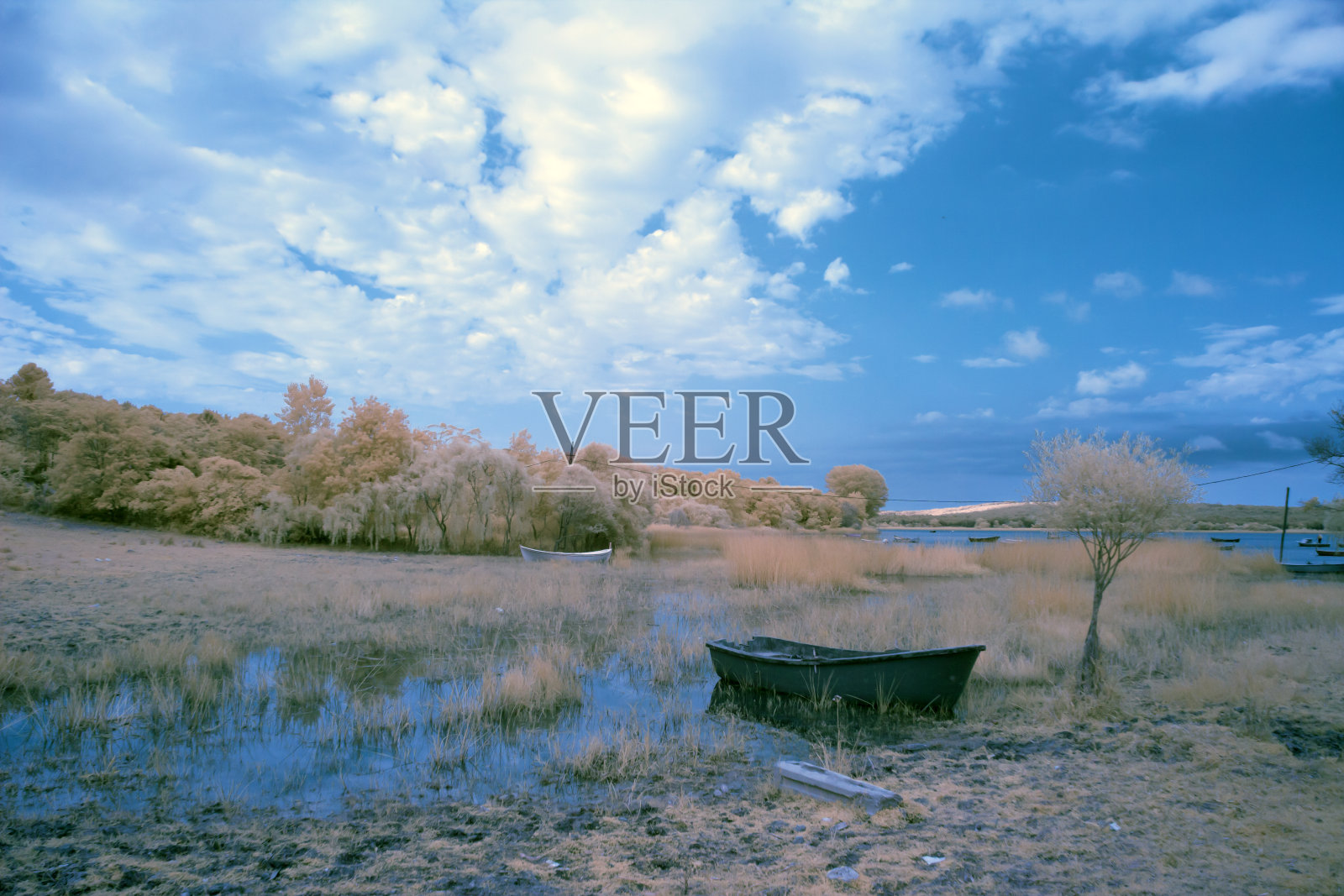 超现实的红外景观照片摄影图片