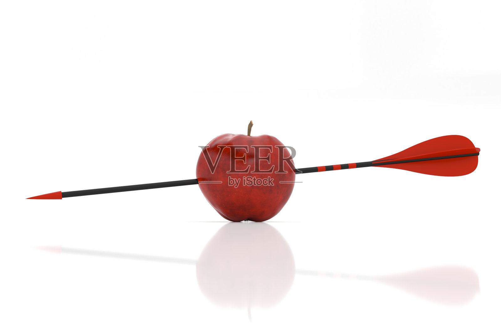 红箭头和红苹果照片摄影图片