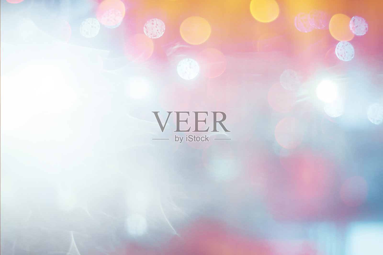 彩色的散景模糊抽象图案背景。照片摄影图片