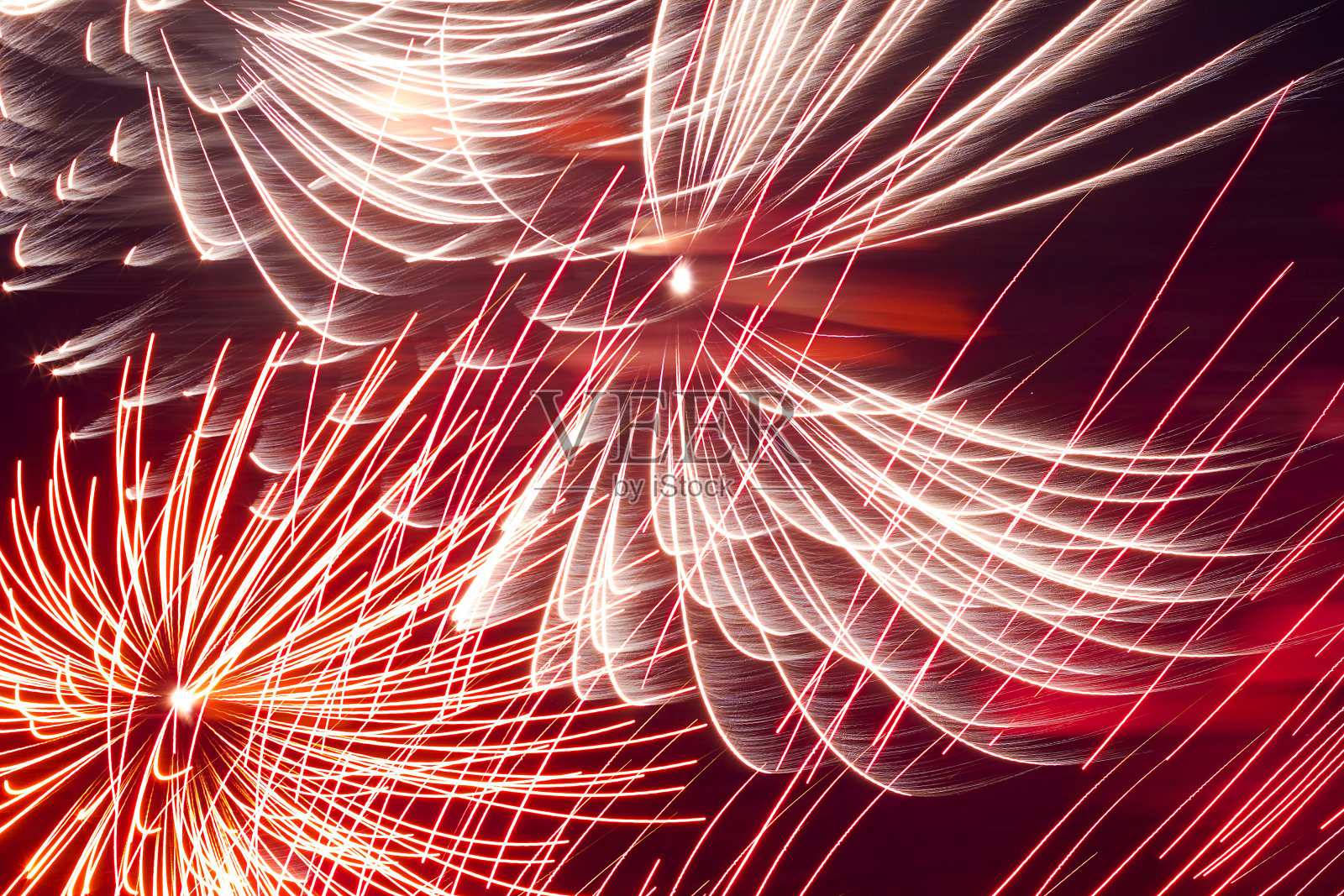 莫斯科日落后美丽的烟花照片摄影图片