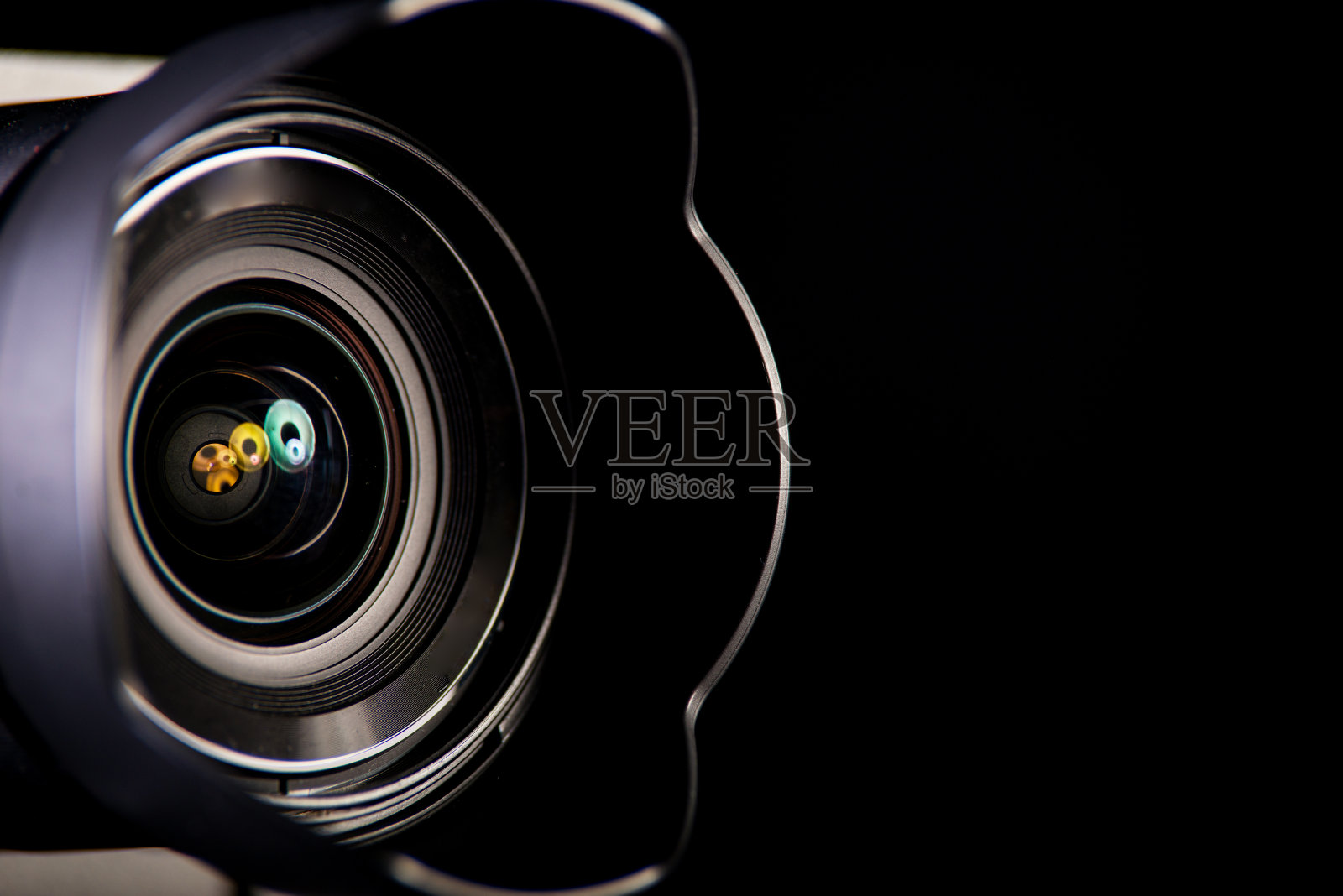 无反光镜数码相机镜头。照片摄影图片