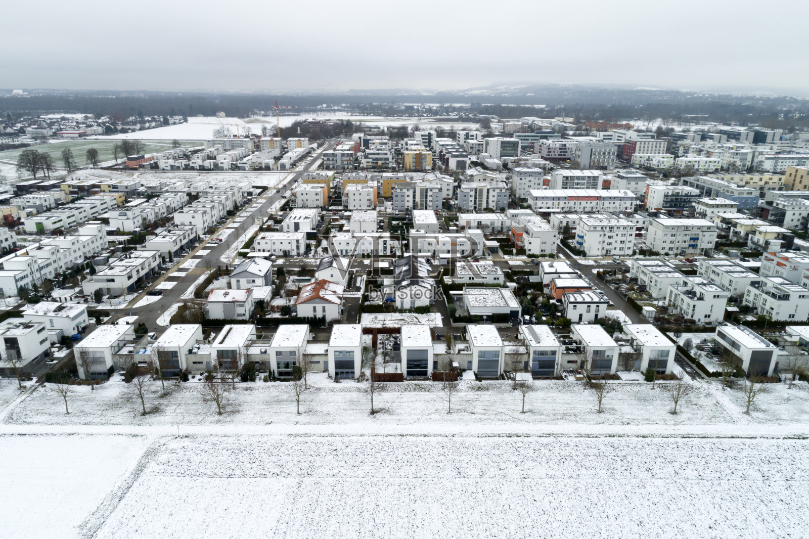 住宅区鸟瞰图照片摄影图片