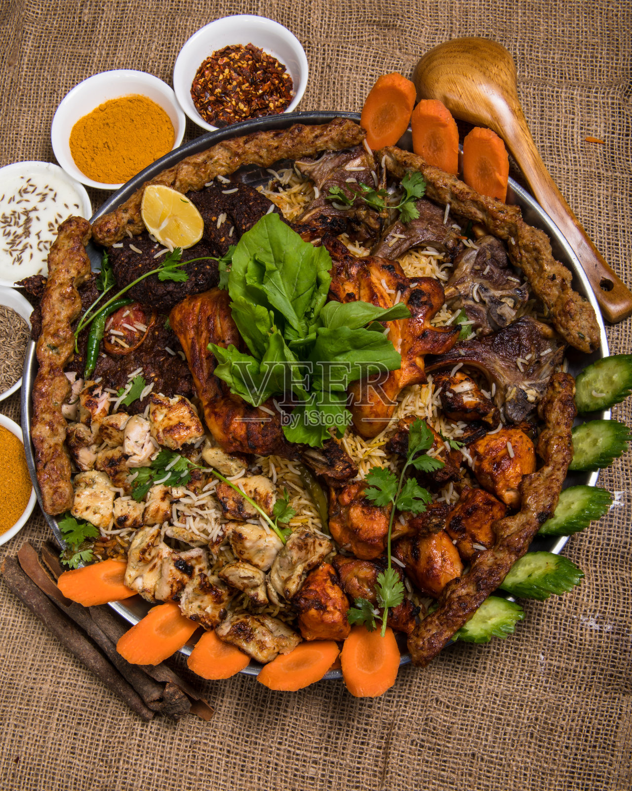 巴基斯坦和印度美食照片摄影图片