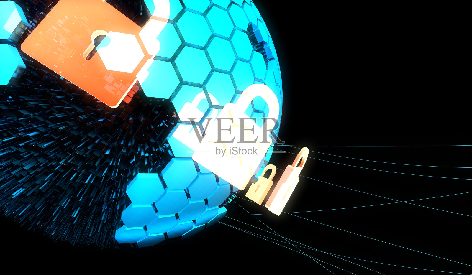 未来科技地球，全球通信与数据传输，网络大数据技术，锁定照片摄影图片