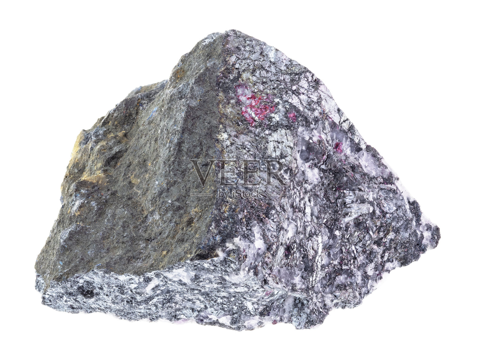 白色的生锑矿(辉锑矿)石照片摄影图片