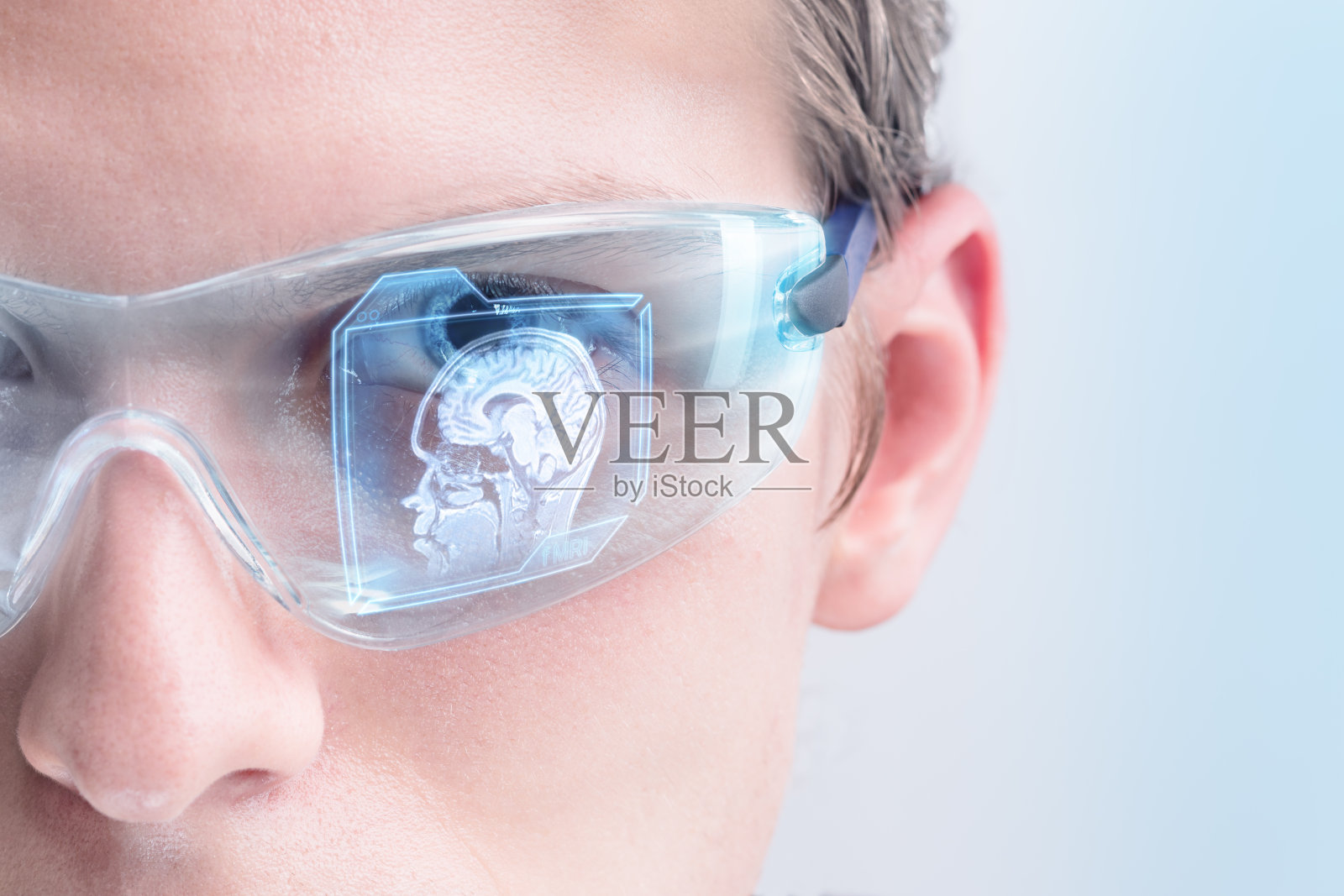 现代大脑扫描分析照片摄影图片