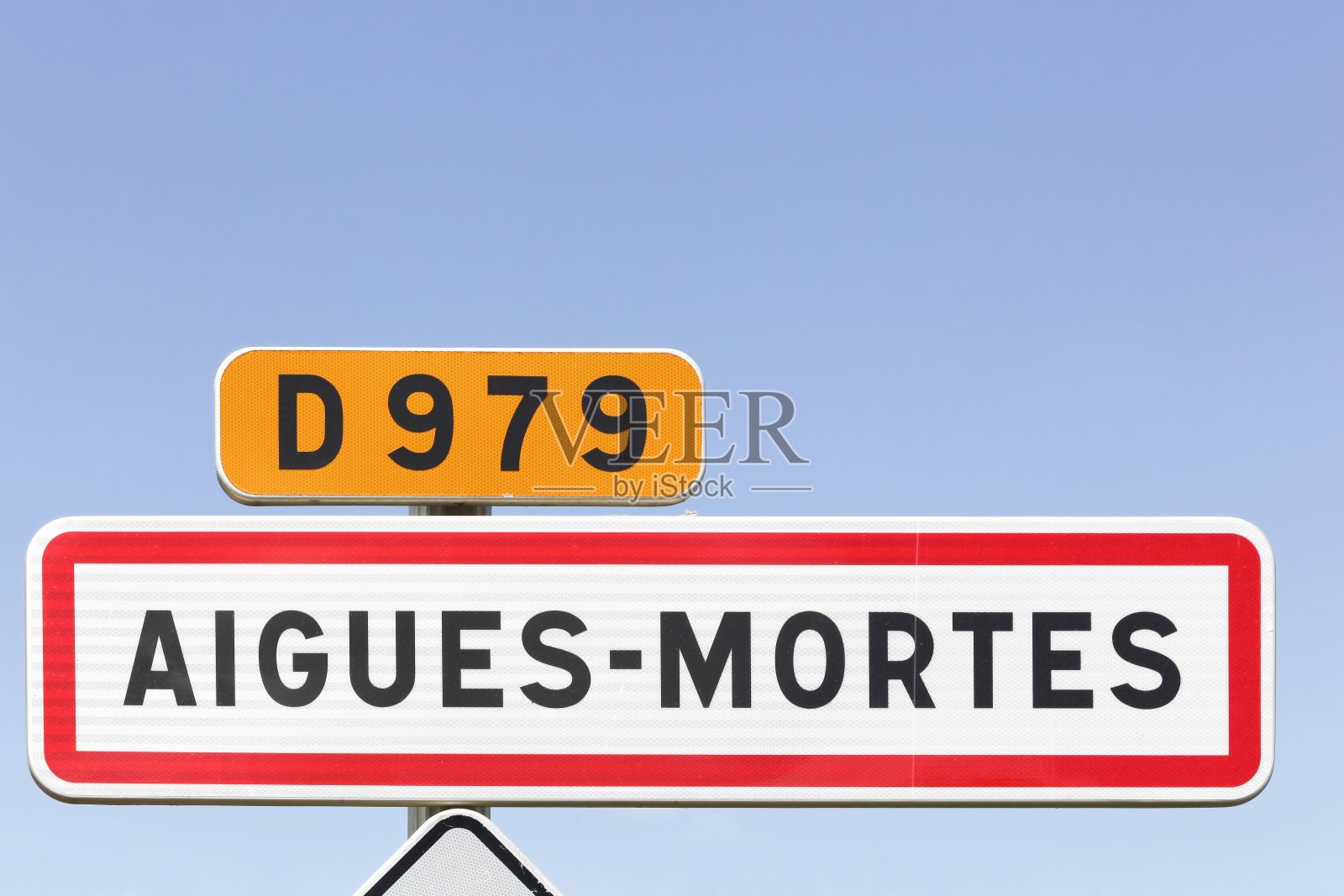 法国埃格-莫特斯市的路标照片摄影图片