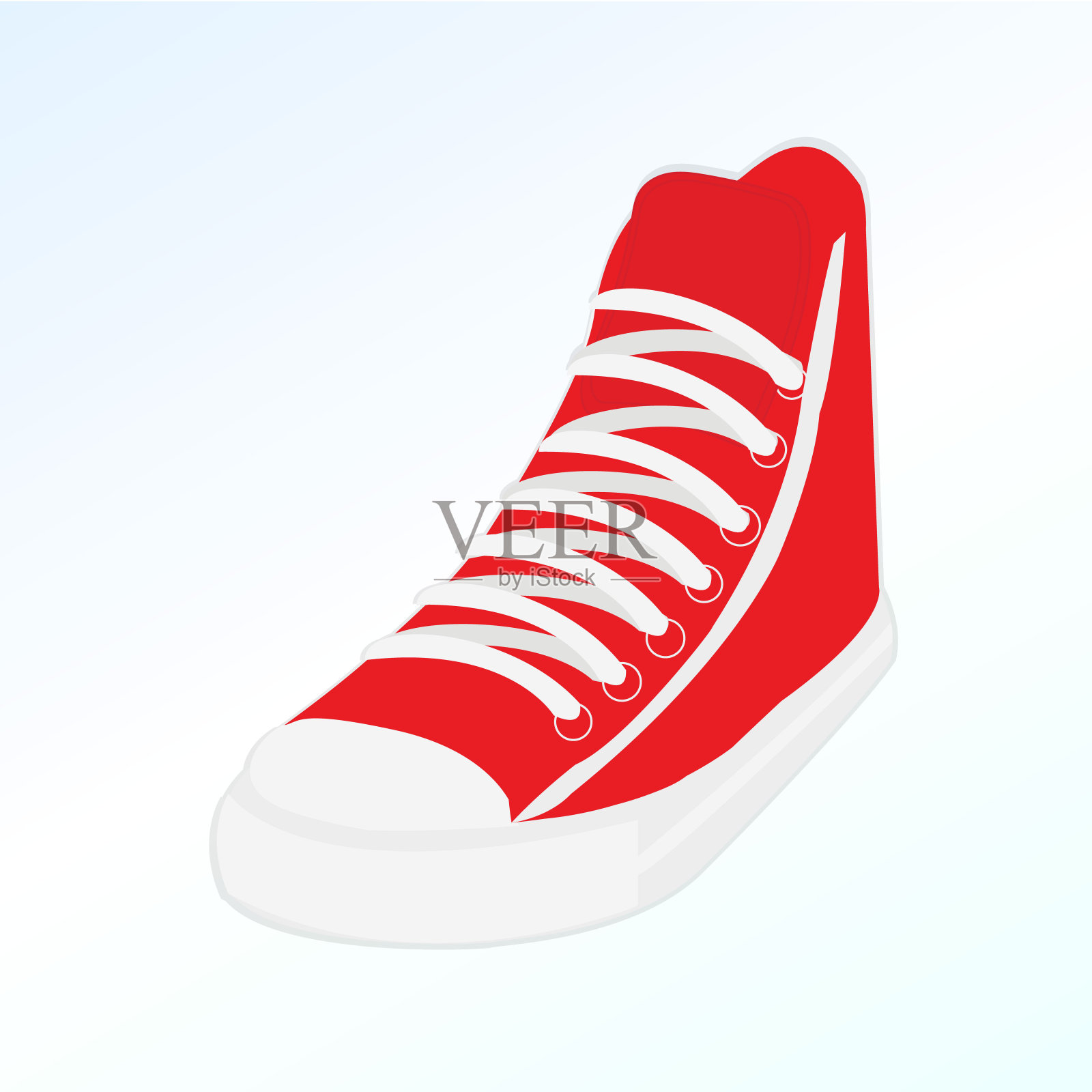五颜六色美丽的红色运动鞋，转换，现实的运动鞋，行走。插画图片素材