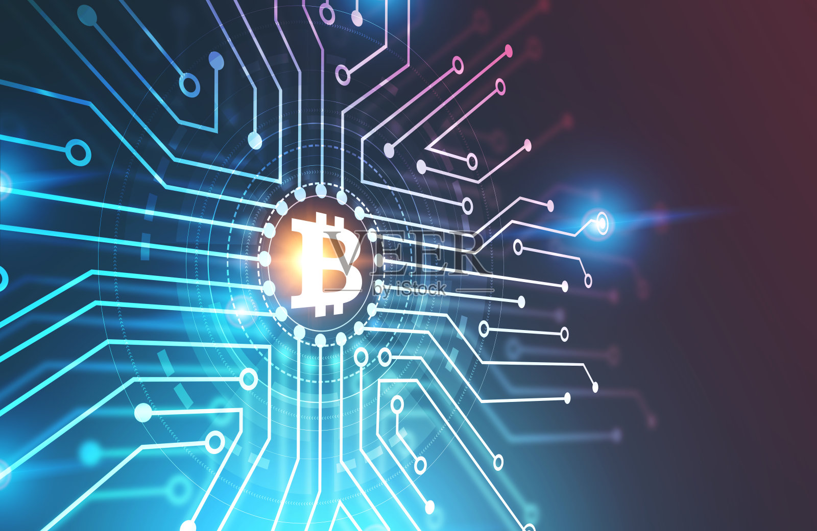 发光的比特币界面，hud照片摄影图片