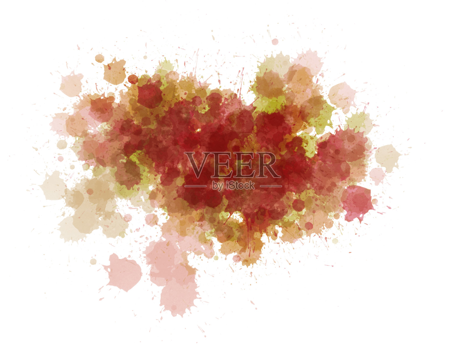 抽象美丽的彩色形状水彩插画背景和纹理背景。插画图片素材