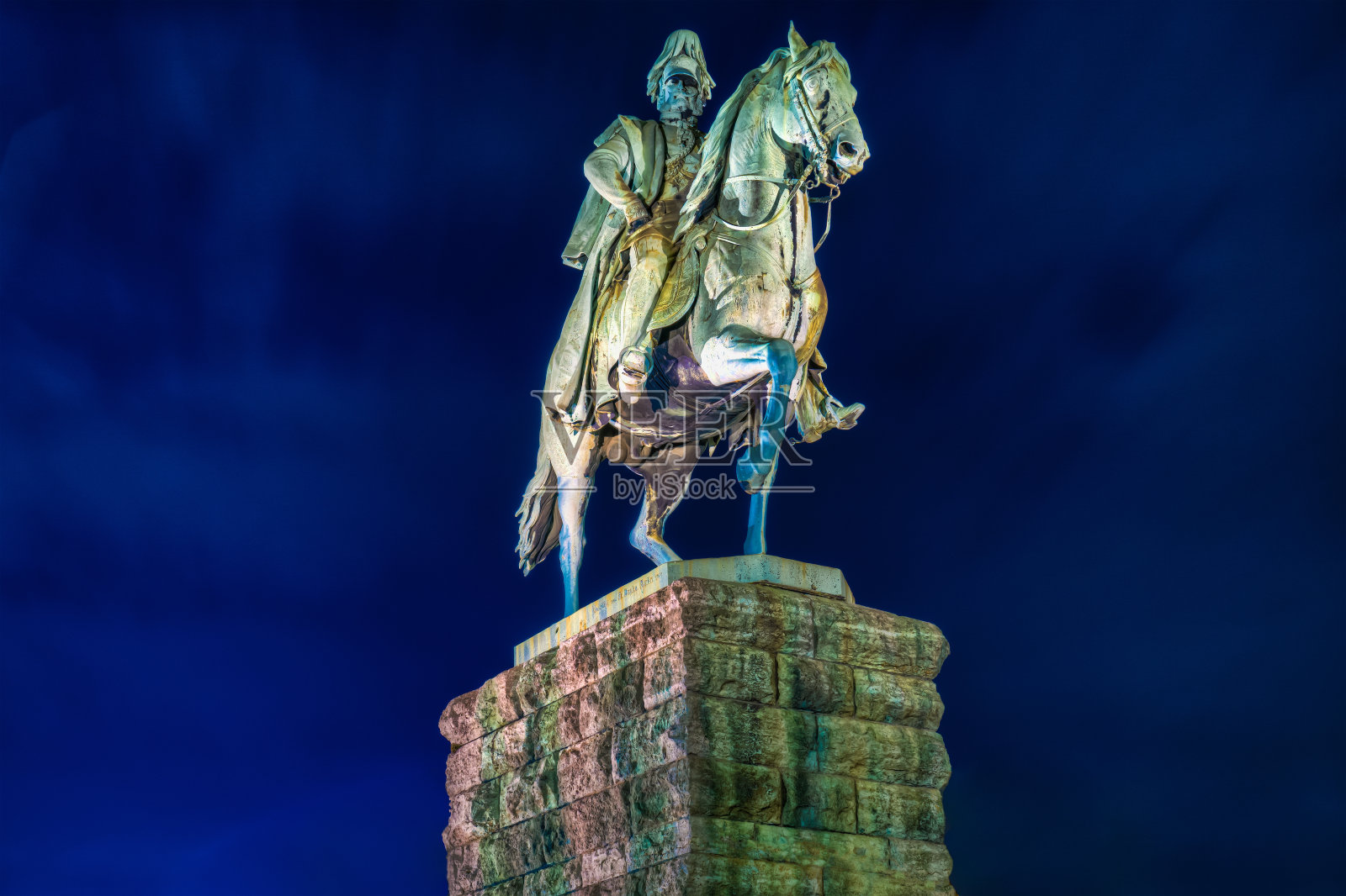 德皇威廉骑着马在科隆照片摄影图片