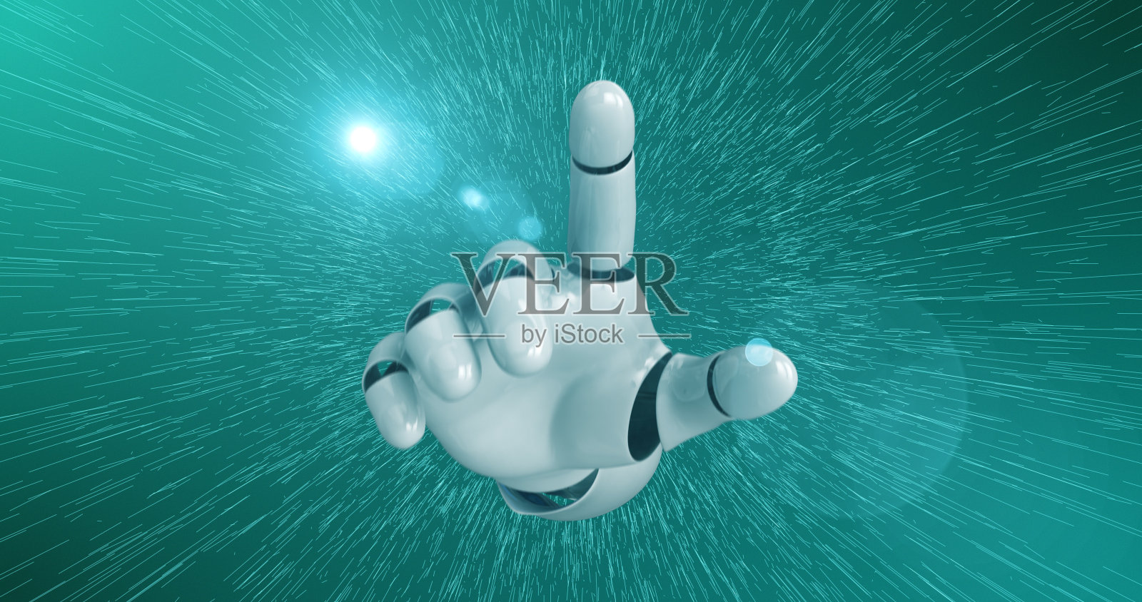 机器人手激活数字Hud显示照片摄影图片