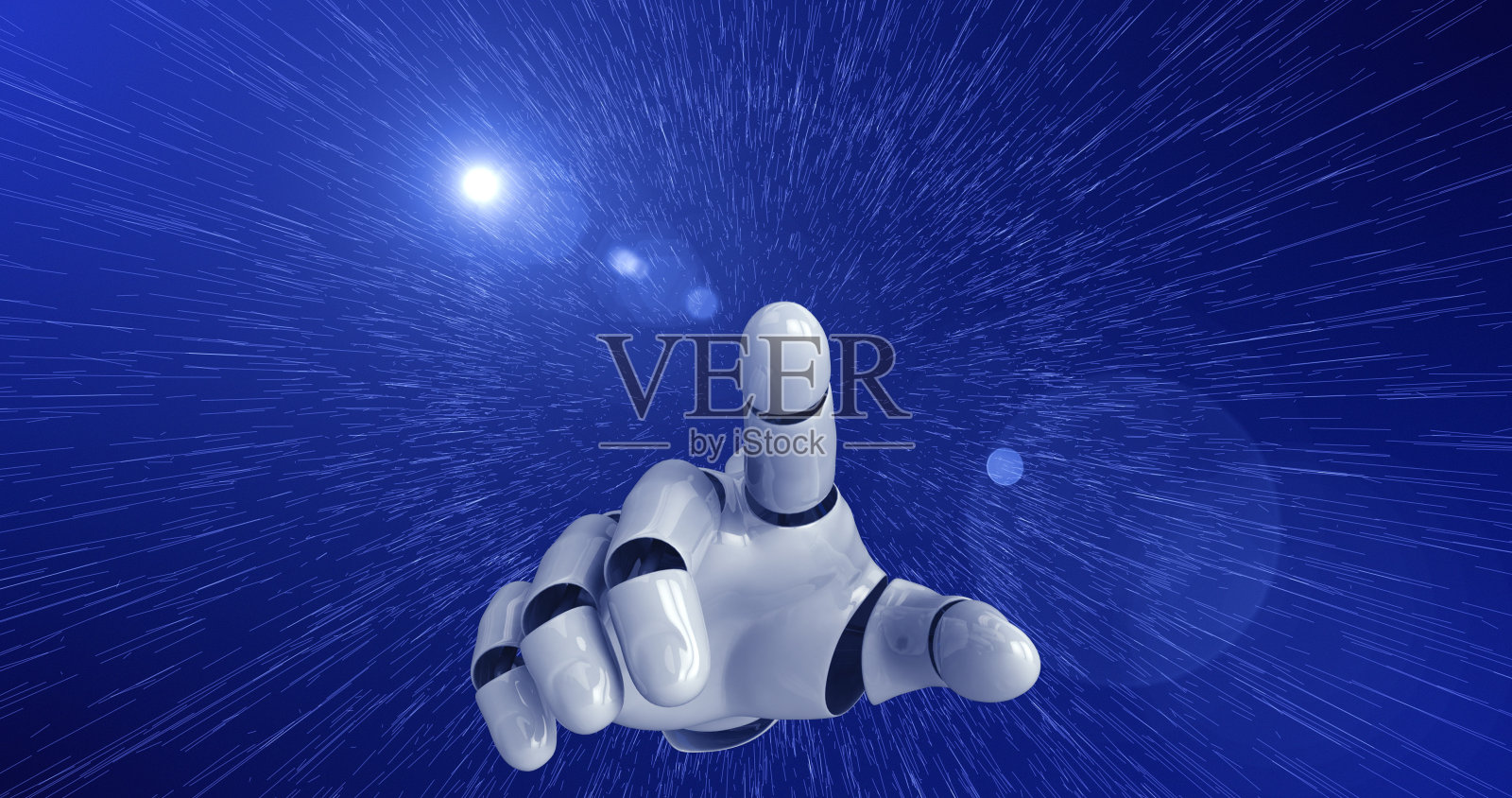 机器人手激活数字Hud显示照片摄影图片