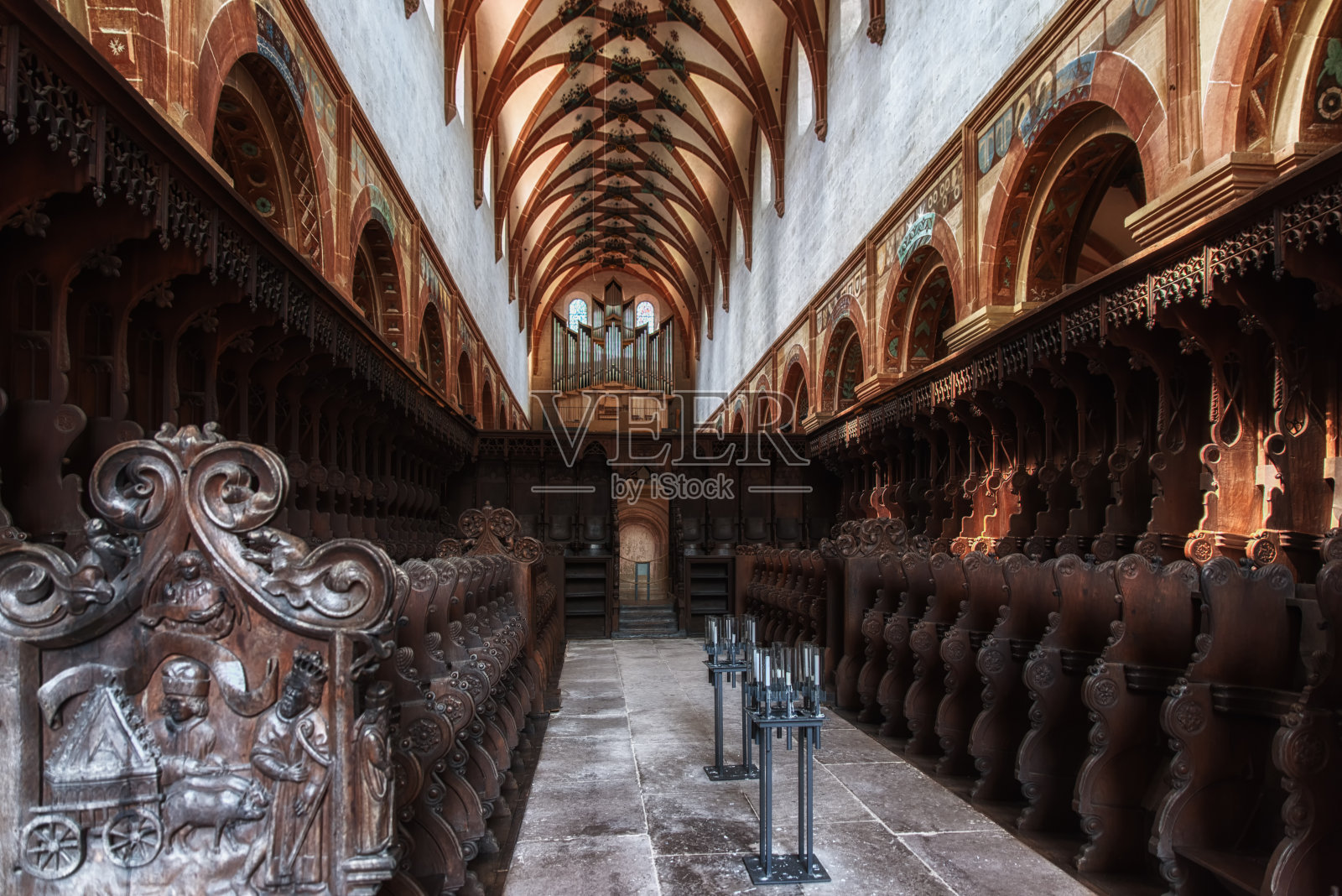 毛布隆修道院的唱诗班照片摄影图片