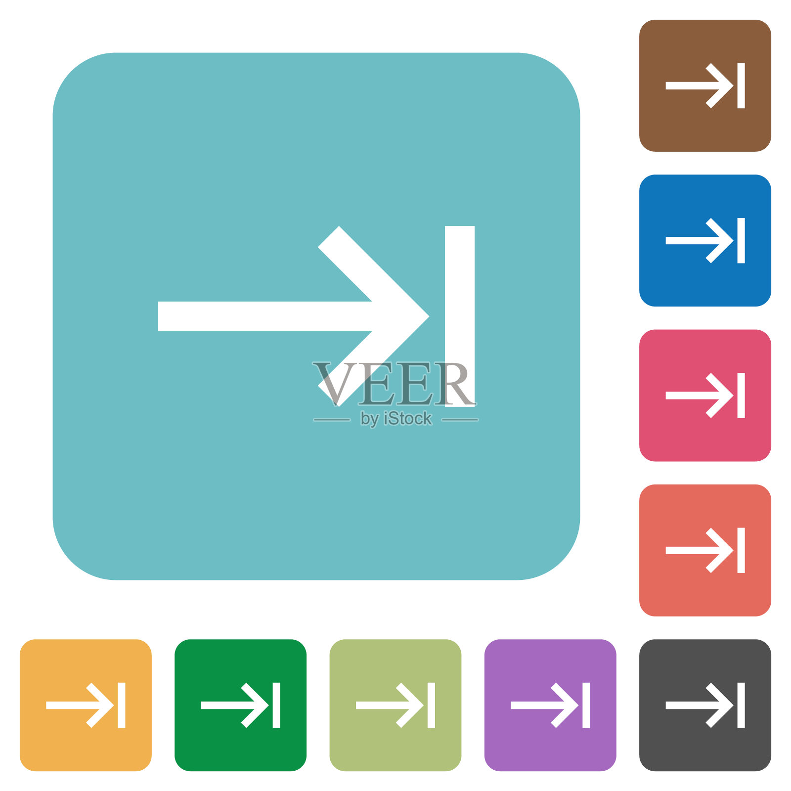 键盘选项卡圆角正方形平面图标图标素材