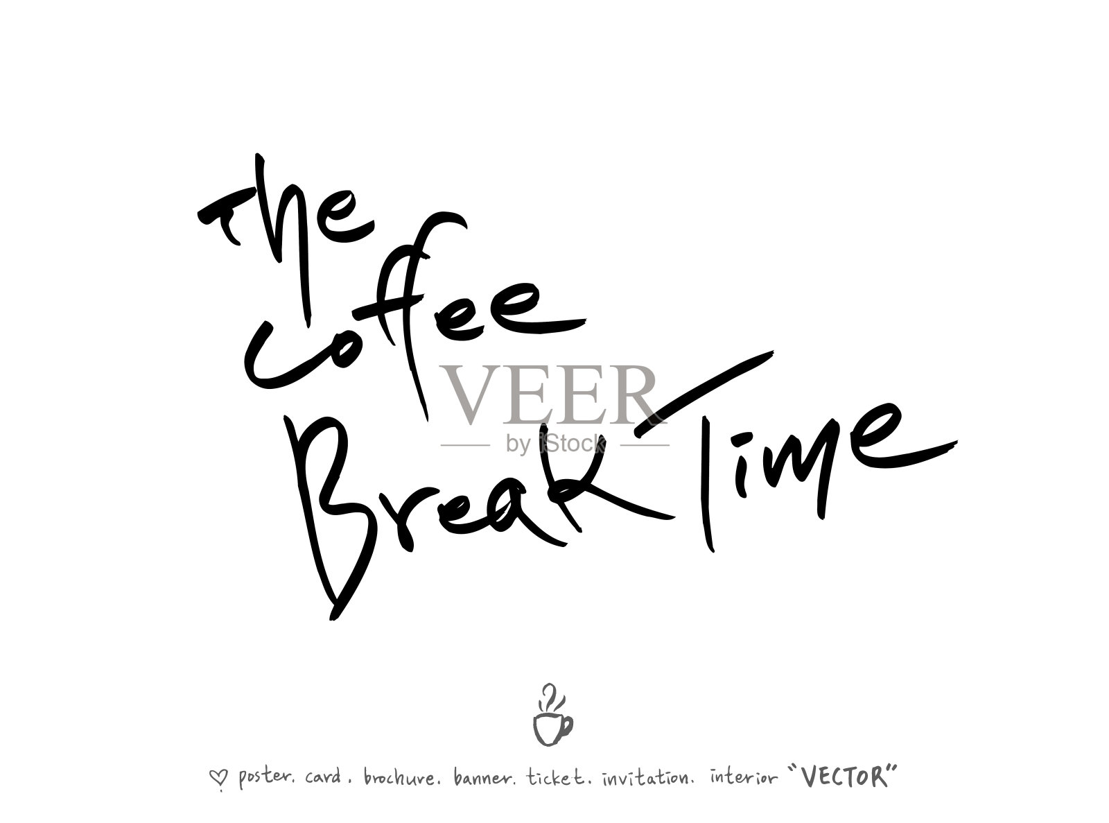 咖啡馆的海报插画图片素材