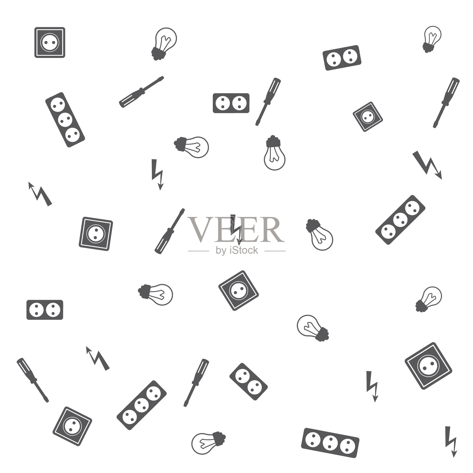 电力背景设置插画图片素材