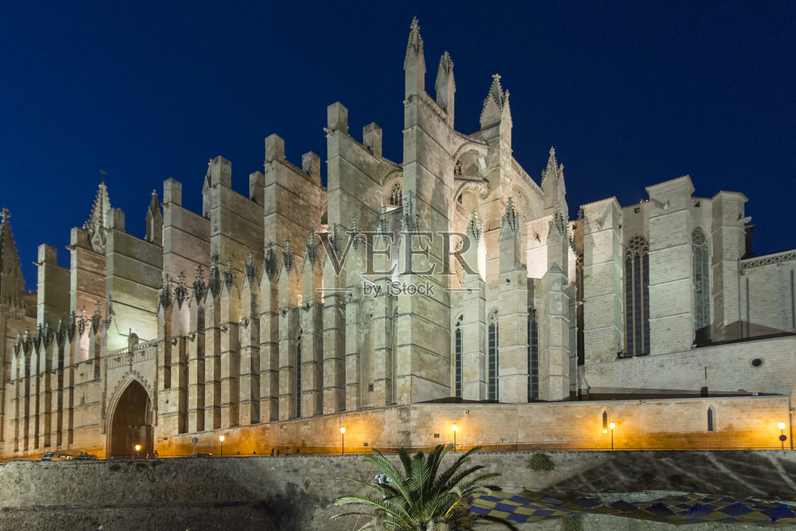 西班牙马略卡岛帕尔马的圣玛丽亚大教堂照片摄影图片