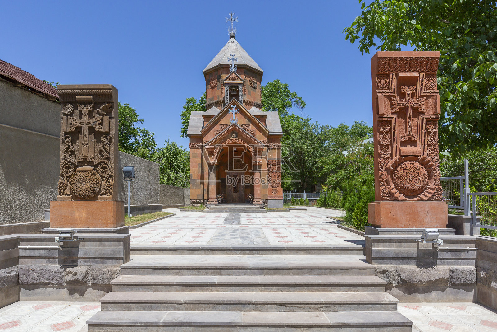 亚美尼亚加尼的亚美尼亚东正教教堂照片摄影图片