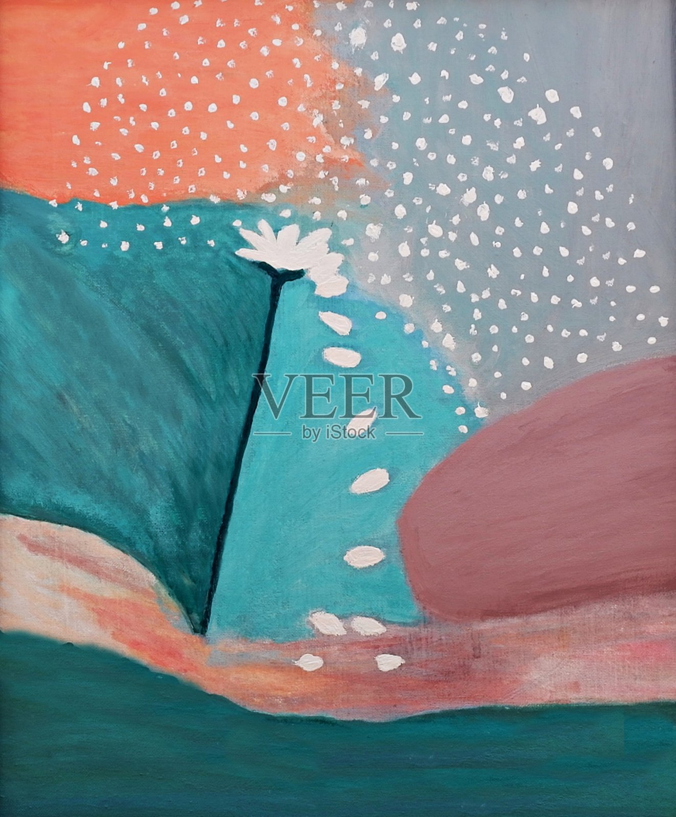 丙烯酸颜料的抽象艺术插画图片素材