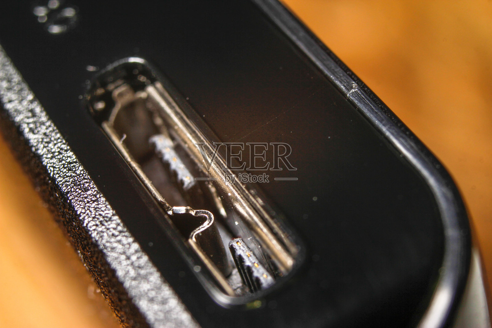 外置硬盘上的USB 3.0连接器照片摄影图片