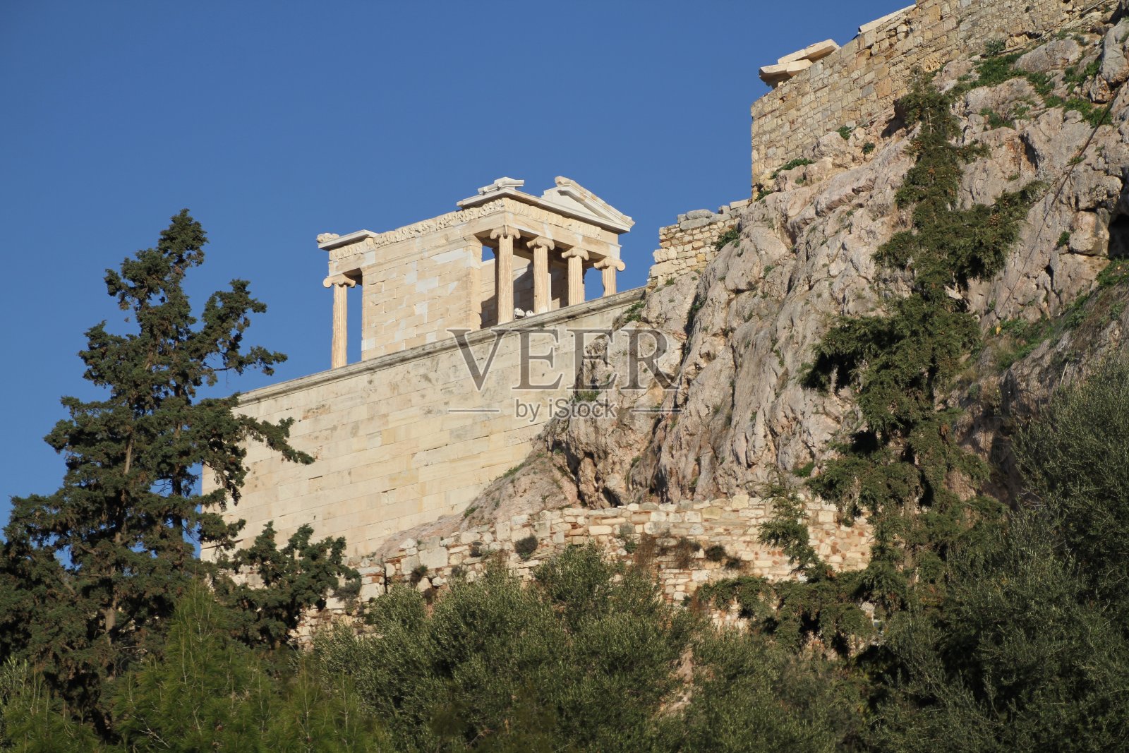 希腊雅典卫城和帕台农神庙照片摄影图片