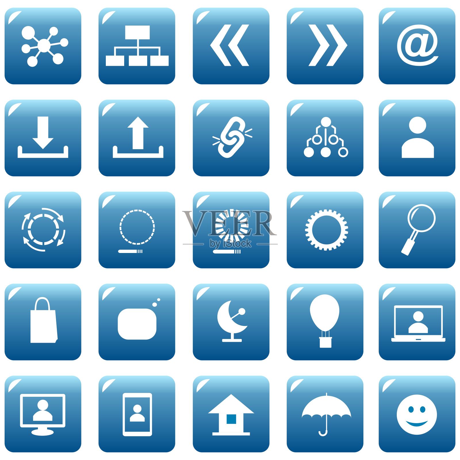 设置网页图标或按钮的蓝色。图标素材