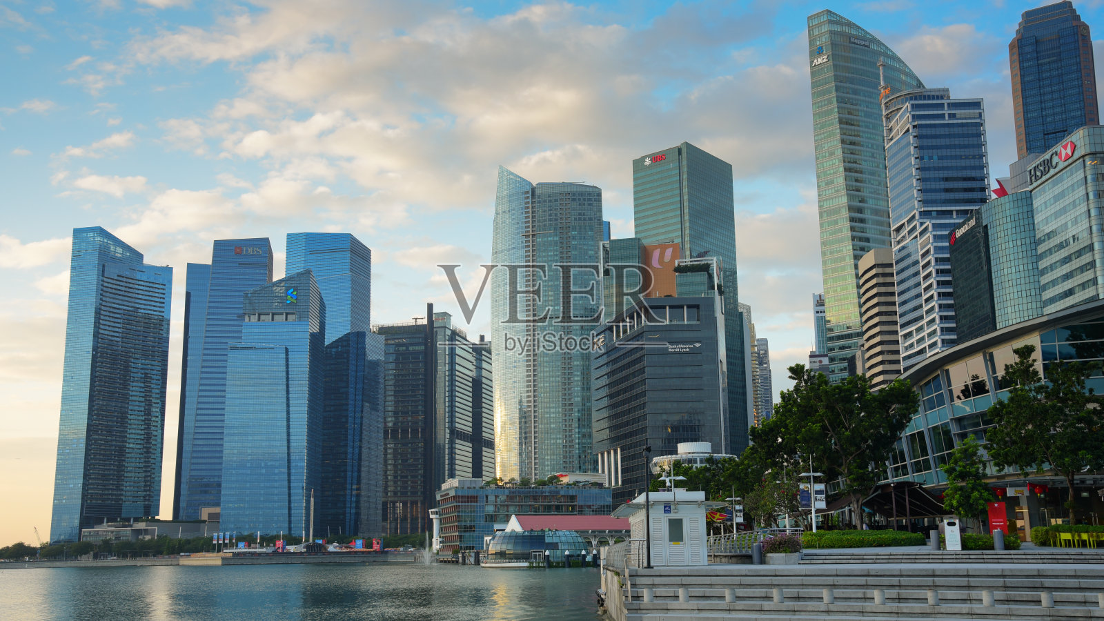 新加坡市中心CBD的天际线照片摄影图片