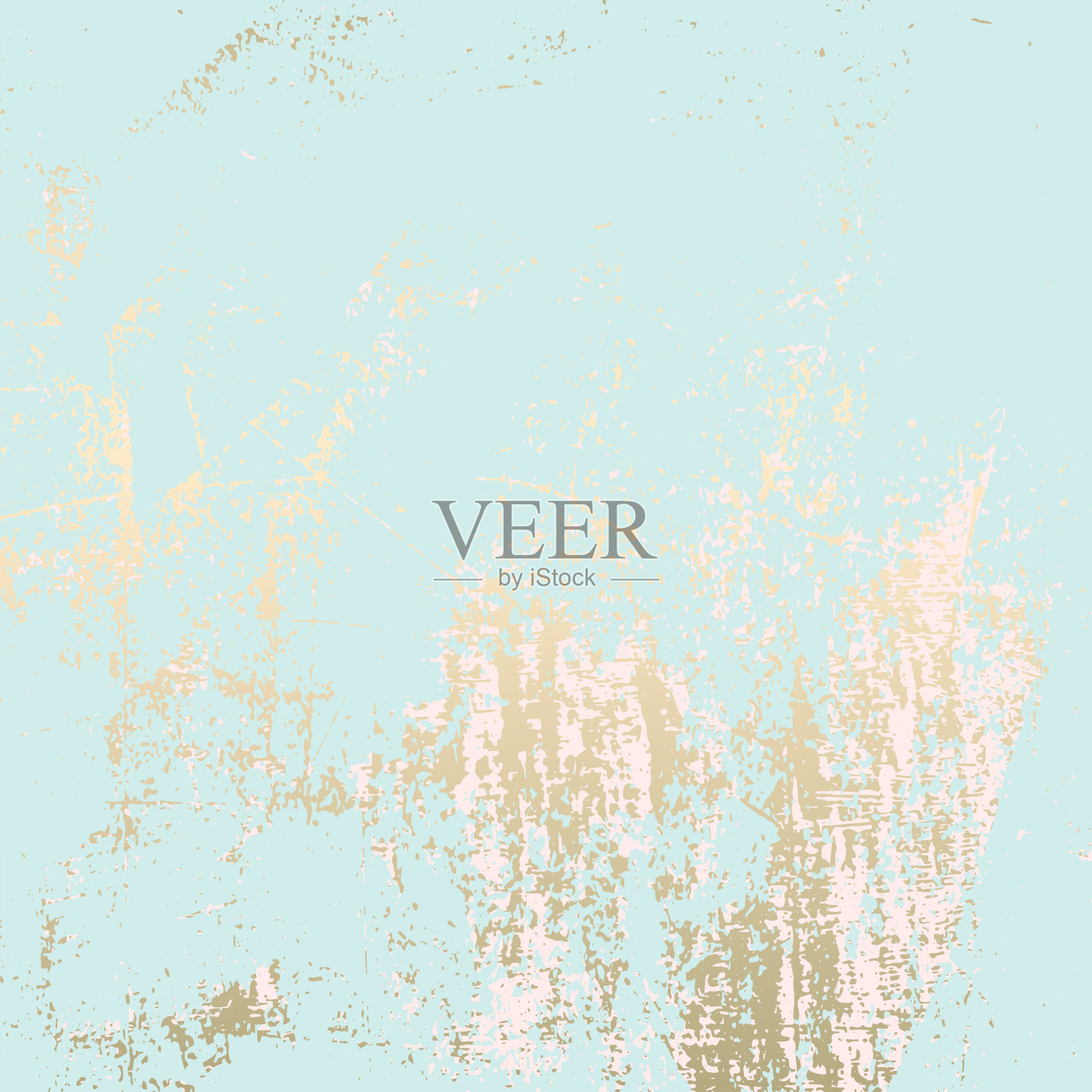 抽象的Grunge Pattina效果粉彩金色复古纹理。插画图片素材