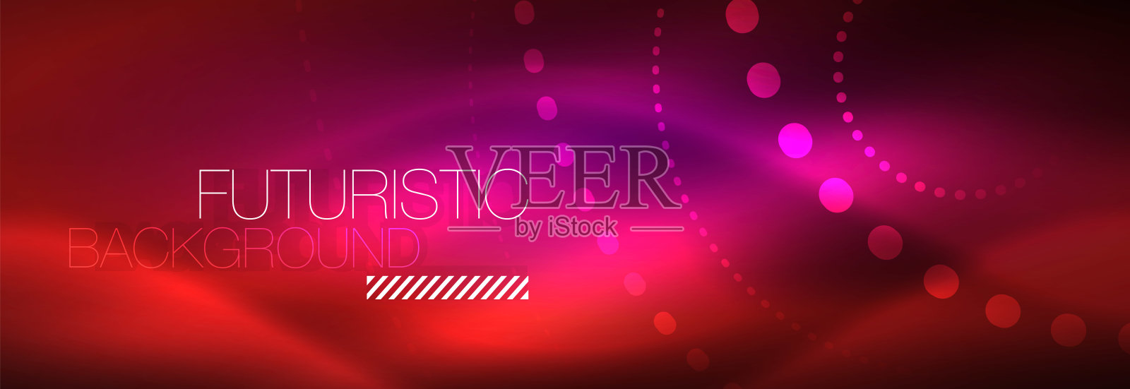 矢量霓虹红点抽象背景插画图片素材