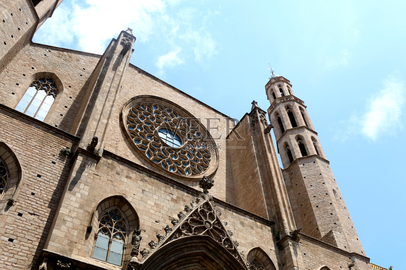 西班牙巴塞罗那的建筑照片摄影图片