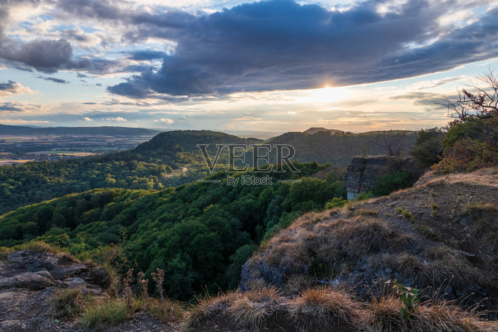 德国霍亨斯坦的砂岩岩层照片摄影图片