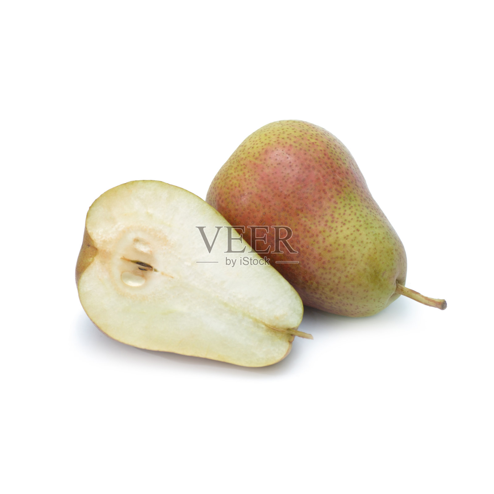 梨子果实孤立在白色背景上照片摄影图片