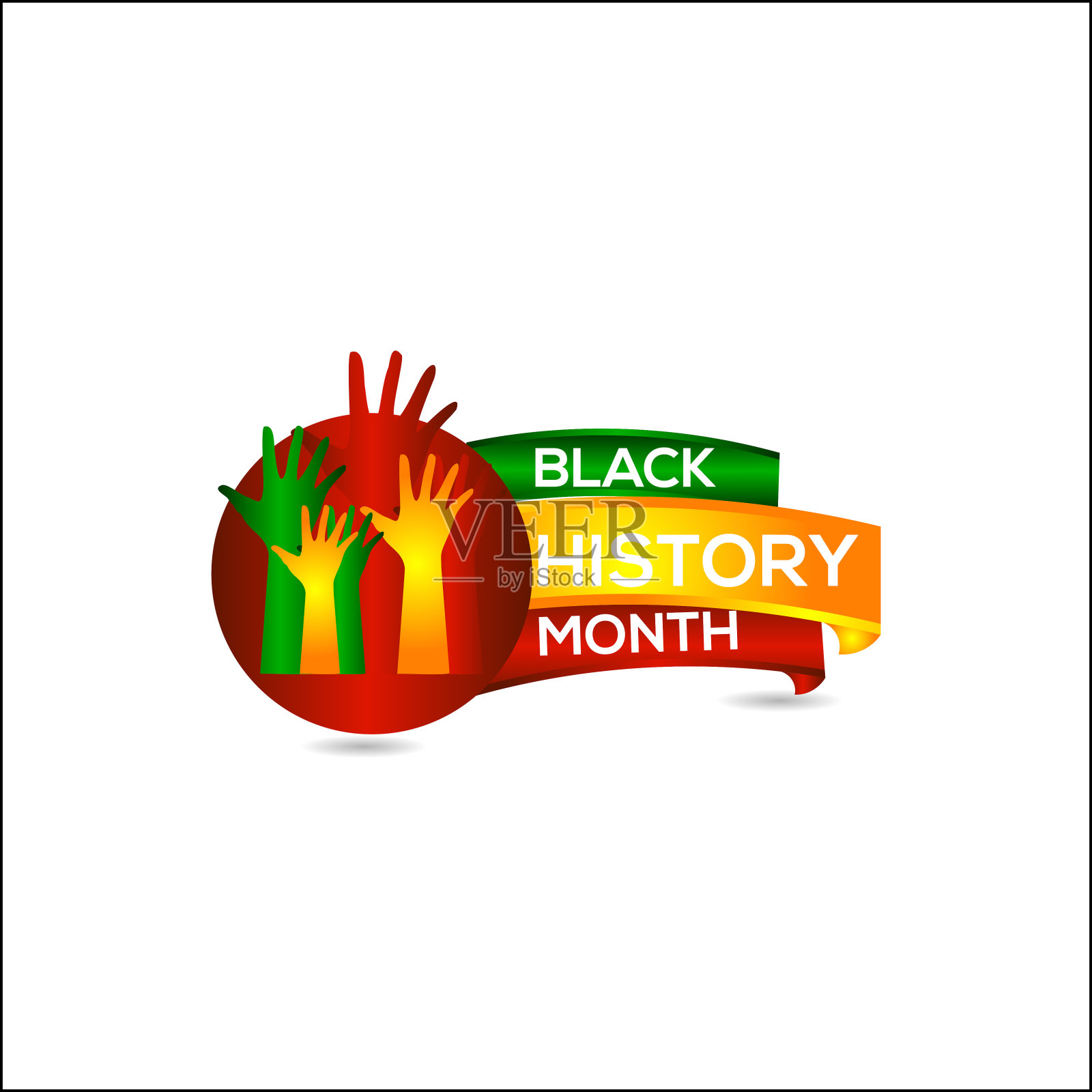 黑人历史月矢量模板设计插图插画图片素材