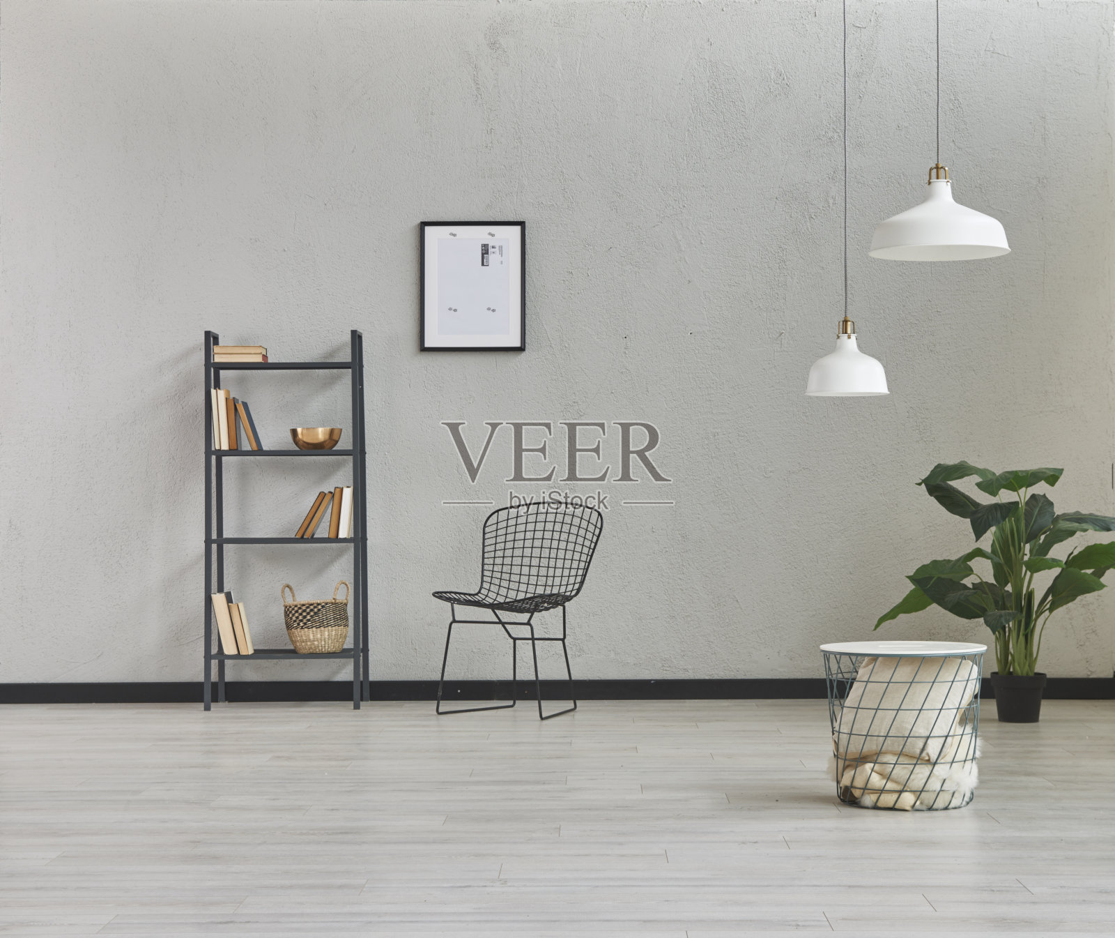 墙壁和背景室内房间和拼花风格。照片摄影图片