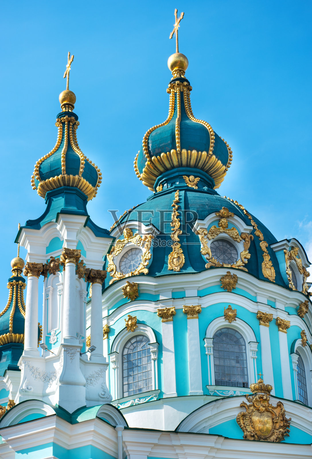 基辅圣安德鲁教堂照片摄影图片